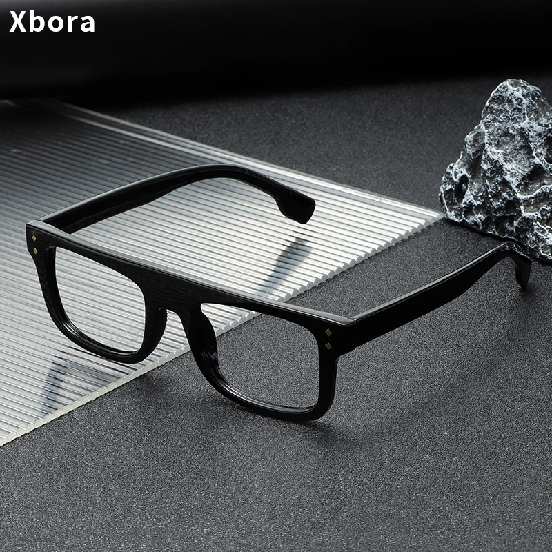 

Xbora Luxury High Quality Acetate Eyeglass Frames Vintage Square Eyeglasses Men Women Optical Prescription Glasses 23003