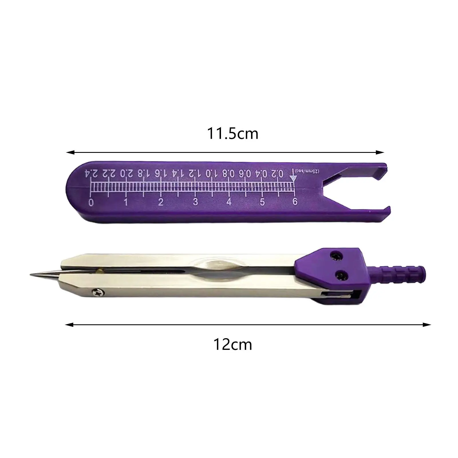 Ecg Caliper 0‐2.4 inch Ruler Measuring Tool Metal Electrocardiogram Divider