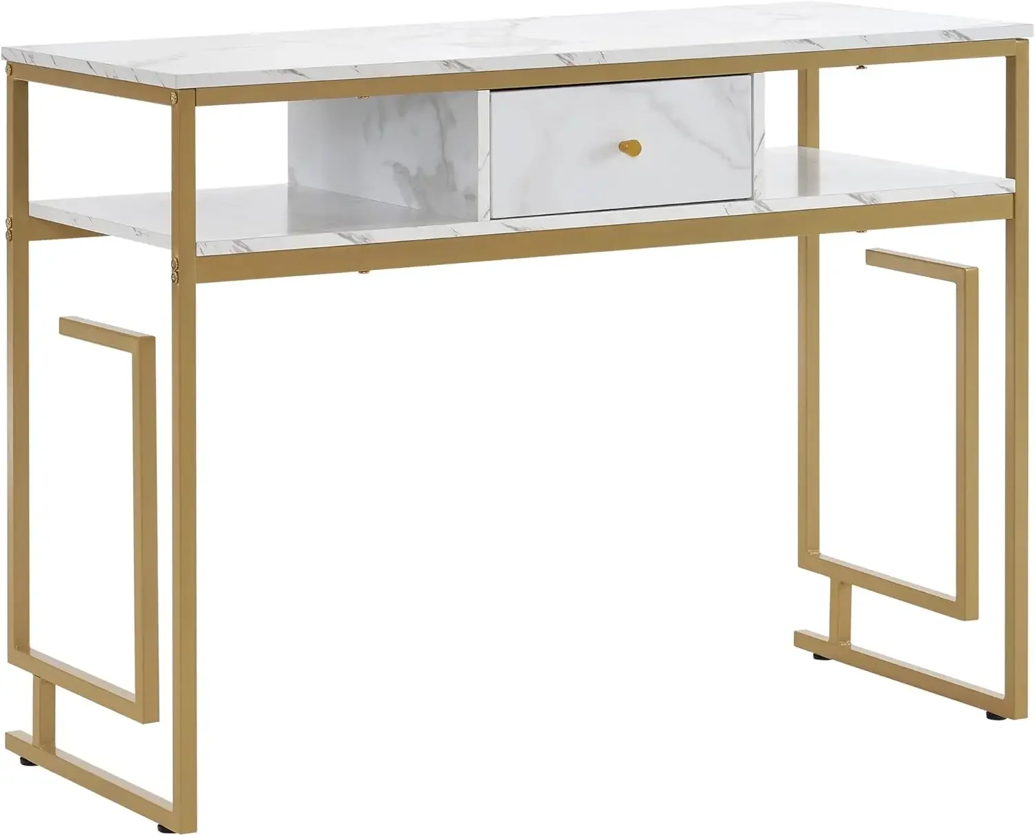 収納引き出し付きマニキュアテーブル,マーブリングパネルラック,ネイルデスク,多目的サロン機器,ホワイト,2419