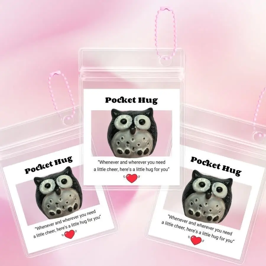 1/5/10/20/50/100 قطعة بطاقات تعانق الجيب التشجيع بطاقات عناق الجيب مع بطاقات تشجيع ورق الراتنج على شكل قلب ، ألوان متنوعة #1