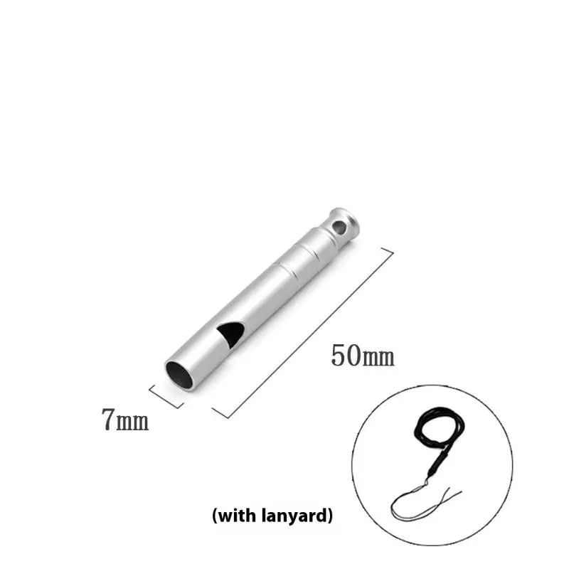 صافرة التيتانيوم صافرة الطوارئ مع الحبل سلامة صفارة إنقاذ خفيفة التخييم صافرة المشي لمسافات طويلة في الهواء الطلق الطوارئ