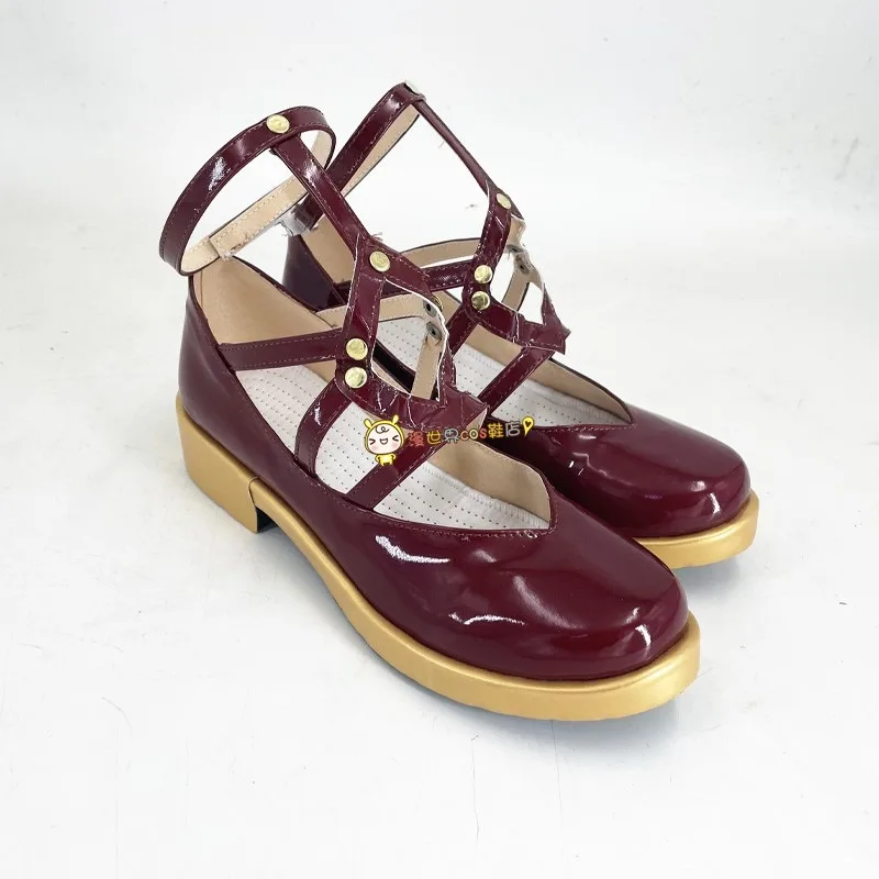 Houshou Marine Cosplay Shoes PU Leather Shoes Halloween Party Boots Anime Accessories Cosplay Props Custom Made