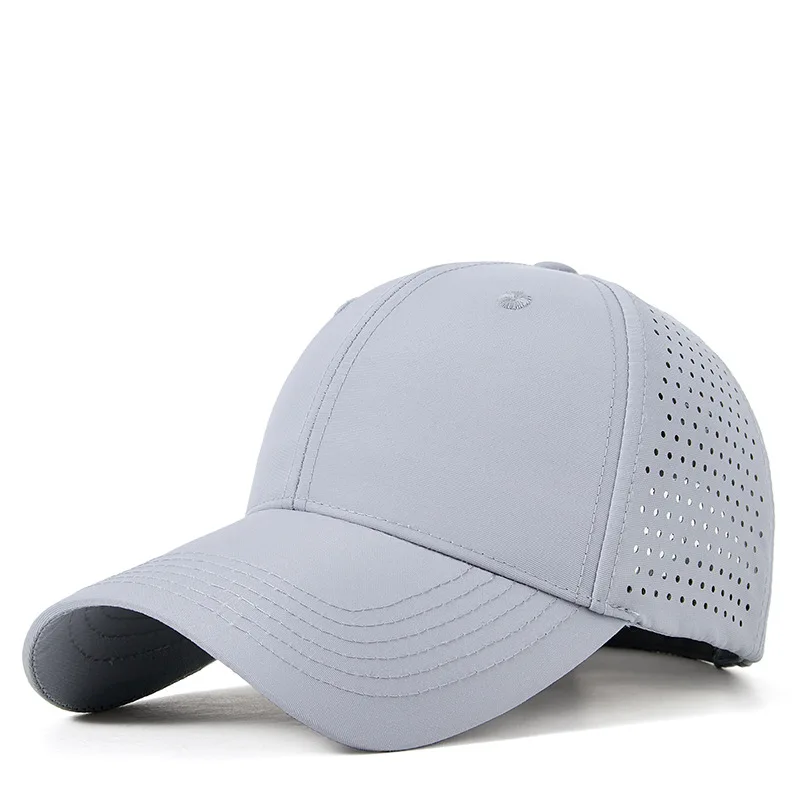 

High Quality Big Head Men Mesh Baseball Cap Quick-dry Hollow Trucker Hat Big Size Adjustable Spring Summer Women Unisex