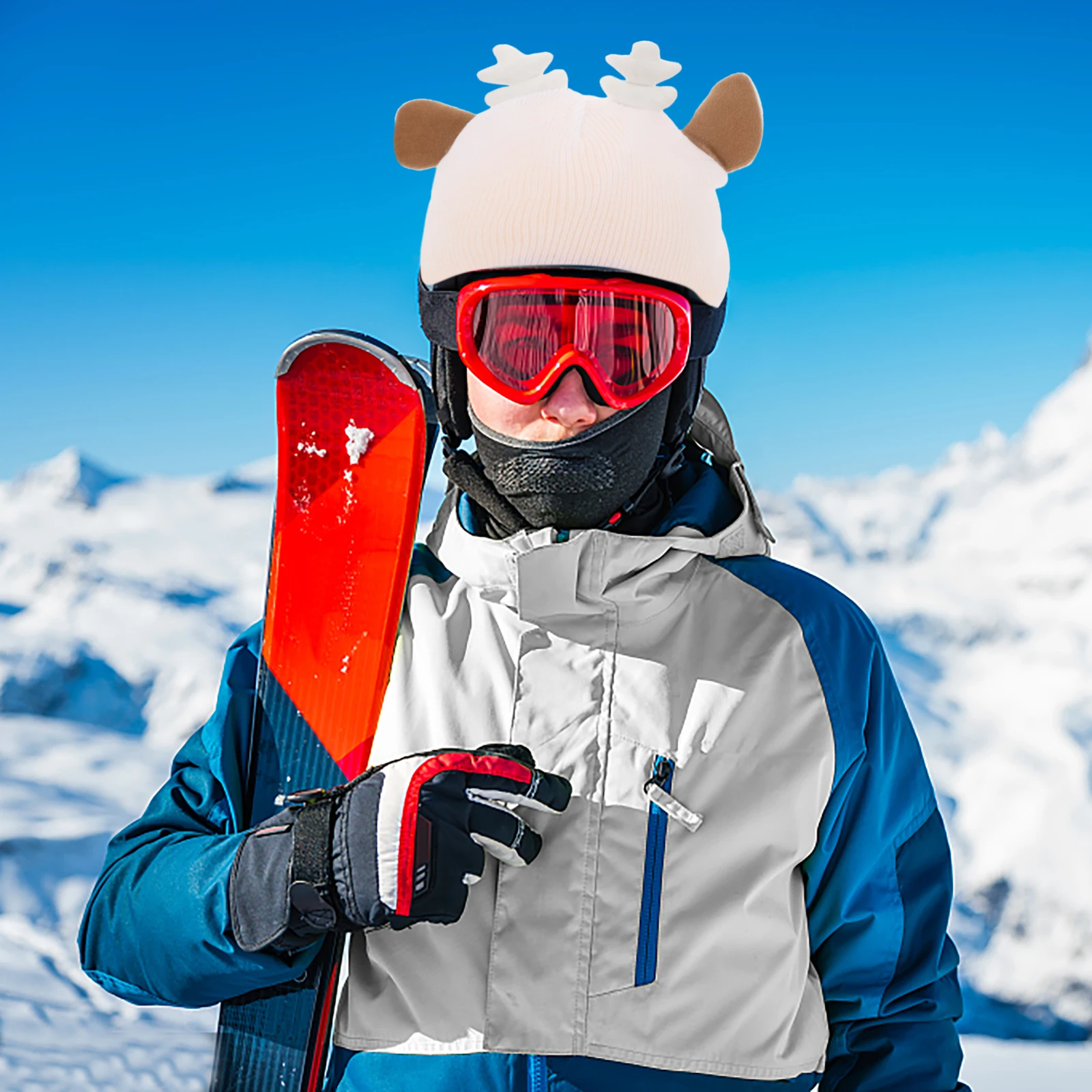 

Лыжный чехол Мягкий прочный защитный рукав Портативный шумоподавитель Товары для зимних видов спорта Модный моющийся декоративный