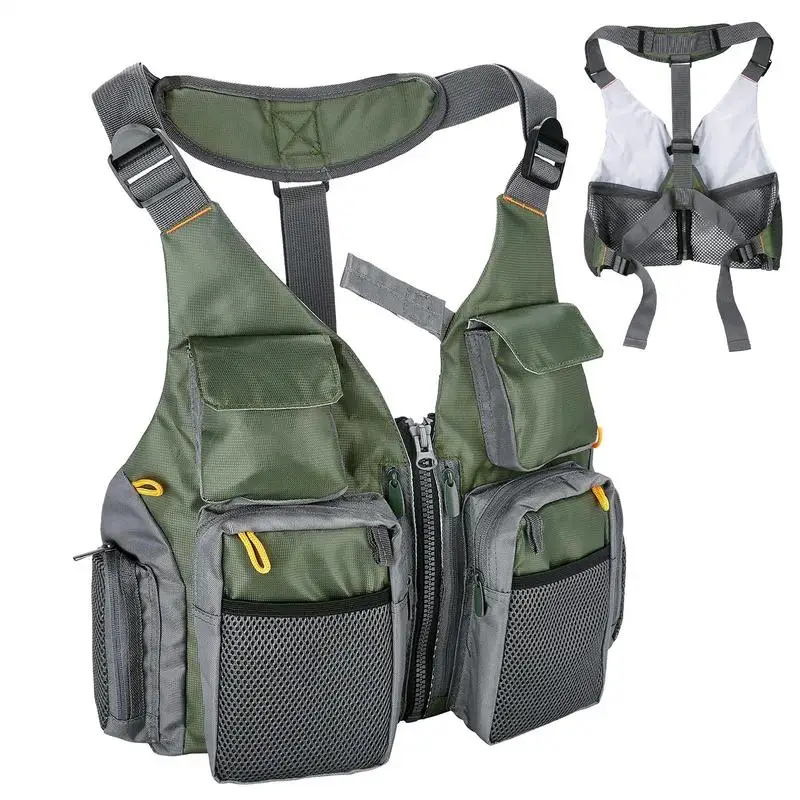 

Trout Fishing Vests For Men Fishing Vest With Pockets Removable Shoulder Straps Comfortable Coat Jacket For Hiking Travel