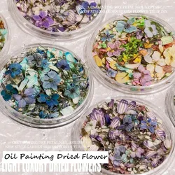 1 Box Oil Painting  Flower Nails Accessories Floral Nail Decoration 3D Nail DIY Nails  Flower Nail Saloon Set