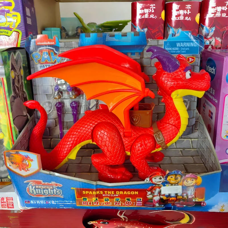 

New Paw Patrol Jazz Spark Dragon Transforming Dragon Knight Dog Rescue Car Toy Action Figure Collectible Model Vehicle Kids Toy