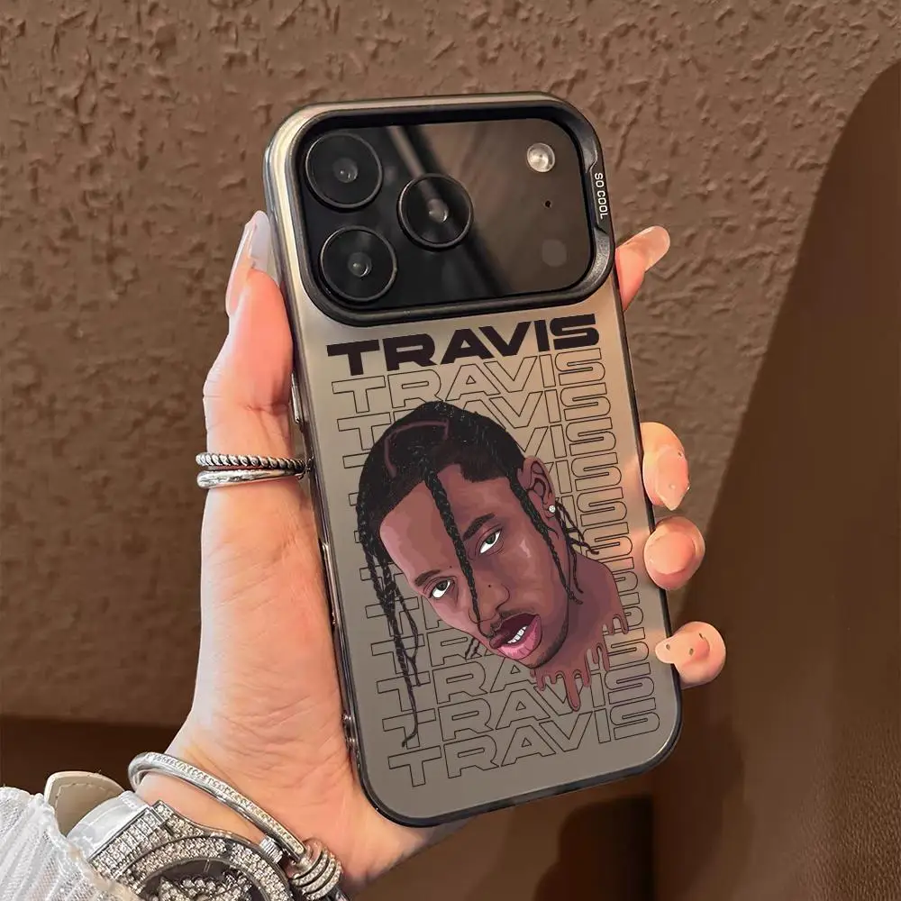 حافظة لهاتف آيفون 17 16 15 14 13 12 11 Pro Max باللون الأسود والأرجواني غير اللامع بالليزر المعدني أورورا فوندا