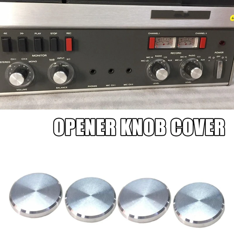 4PCS/Set Metal Opener Knob Cover A77 Opener Knob Cover A78 Front Knob Cover For REVOX A77 A76 A78