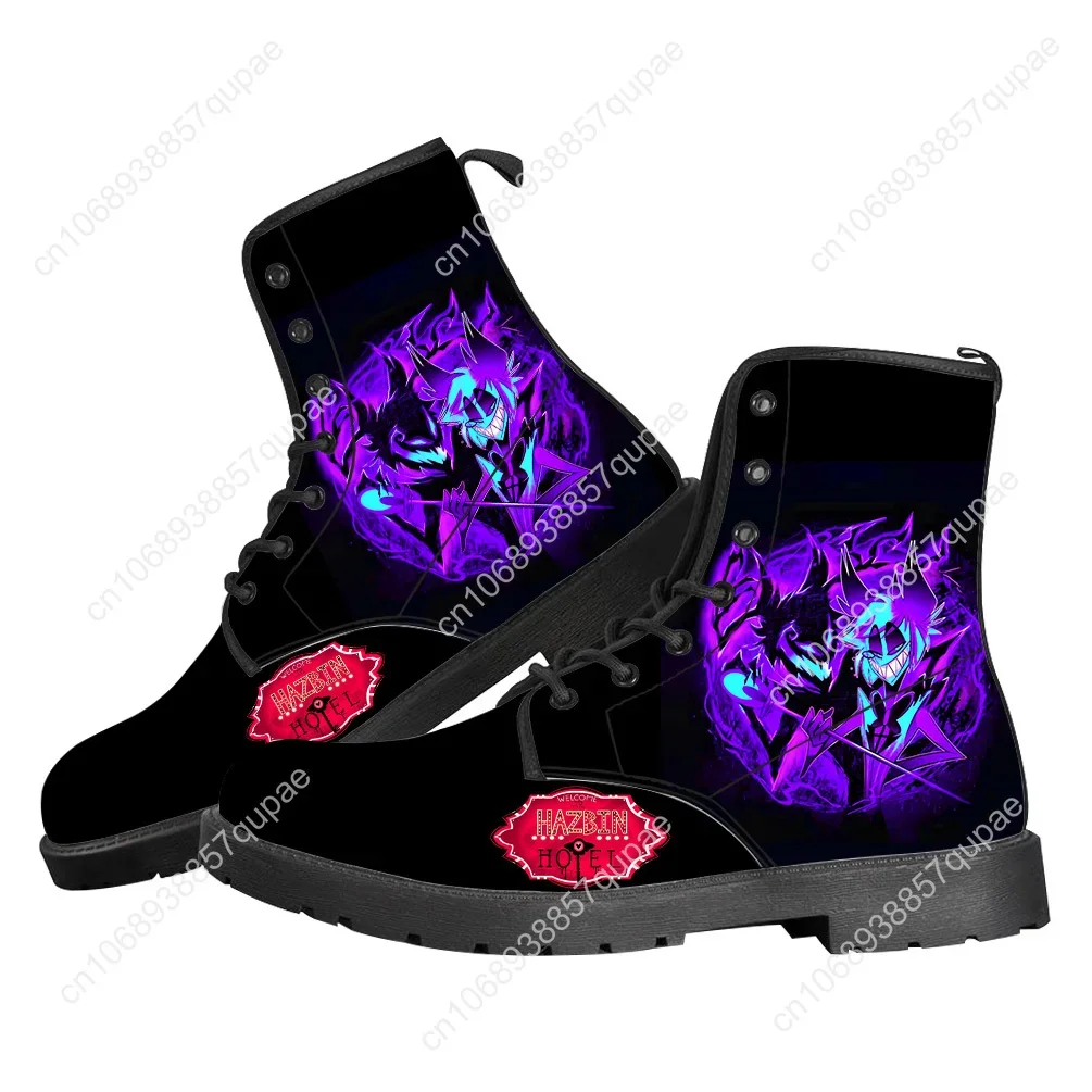 H-Hazbin Hotel Flat Boots Cartoon Anime Men Women Teenager Shoes Casual Outdoor Footwear High Quality Couple Customized Shoe 2