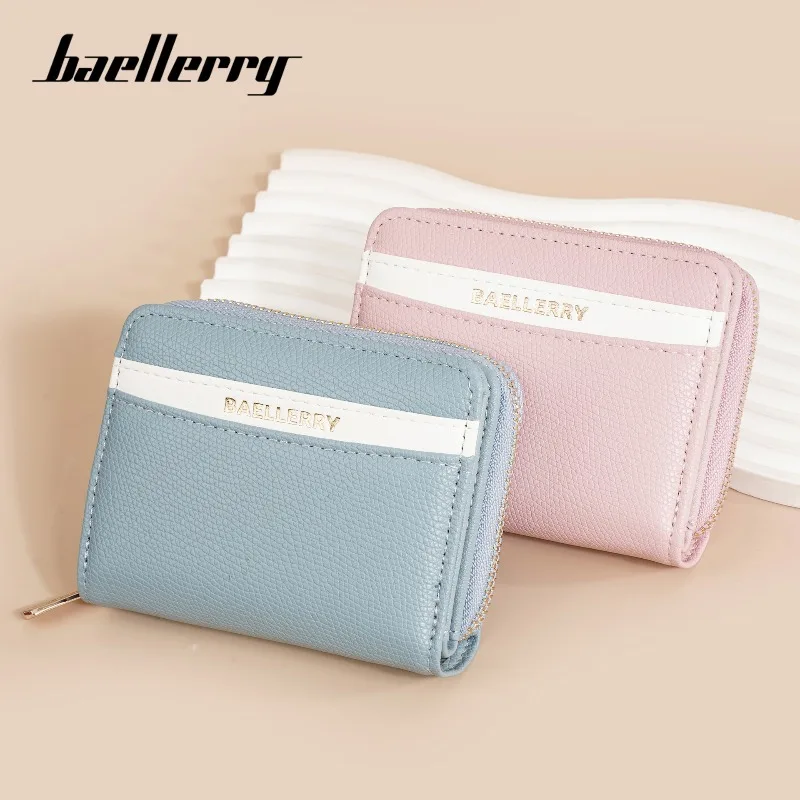 Baellerry Fashion Women's Double Zipper Wallet Short Credit Card Holder Coin Purse Lady Wallets