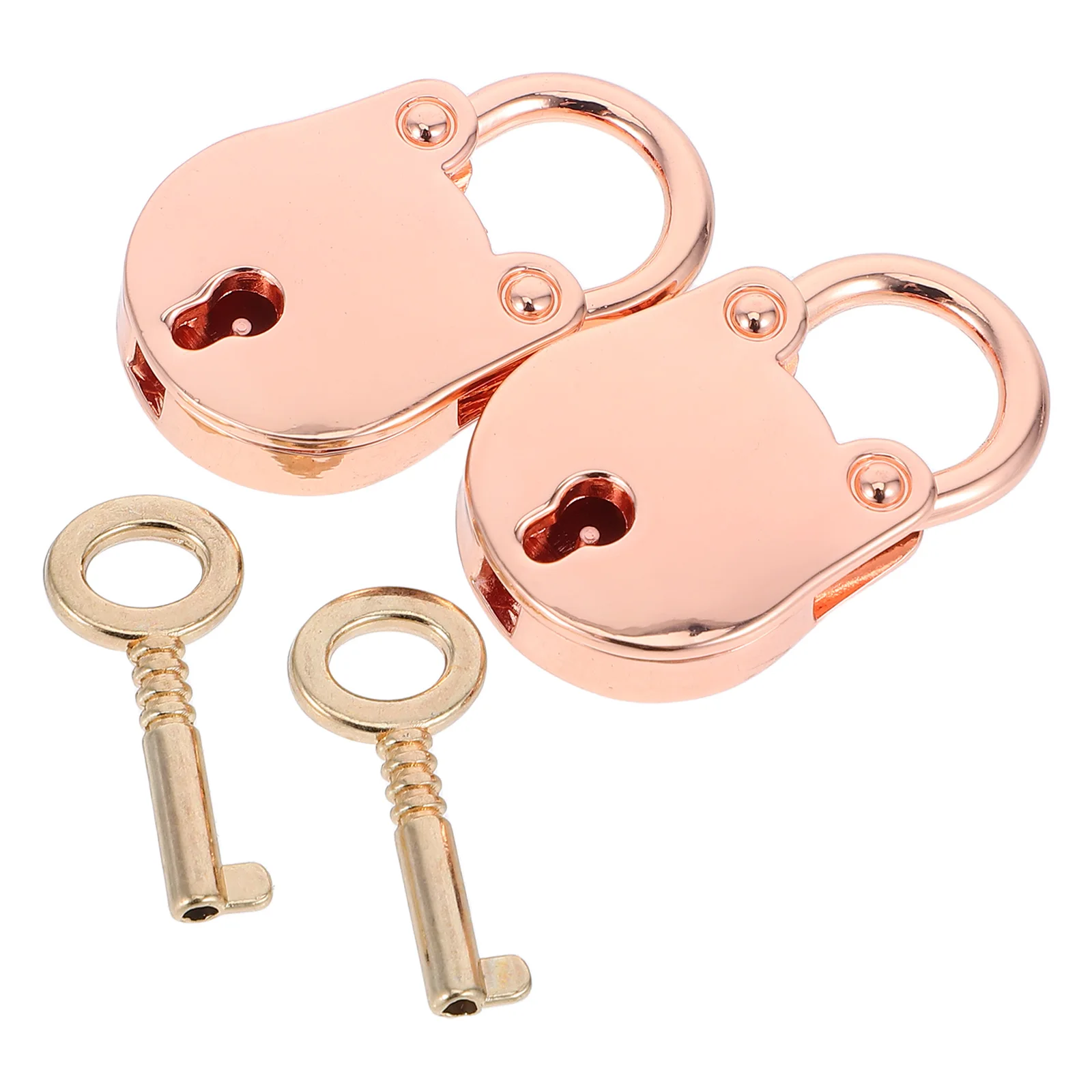 

2 Set Mini Suitcase Lock Handbag Small Jewelry Bear Shaped Padlock Backpack for Metal Diary Key