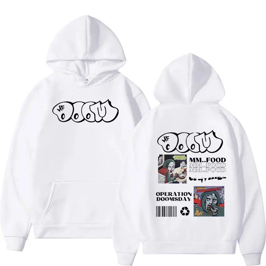 Rapper Mf Doom MM FOOD Doomsdaynew Album Hoodie Men's Hip Hop Retro Gothic Pullover Sweatshirt Fashion Clothing Oversized Hooded