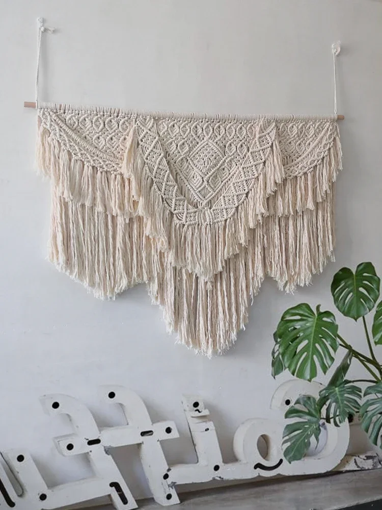 Nordic wall hanging cloth Bohemian fringed tapestry American hand-woven wall decoration