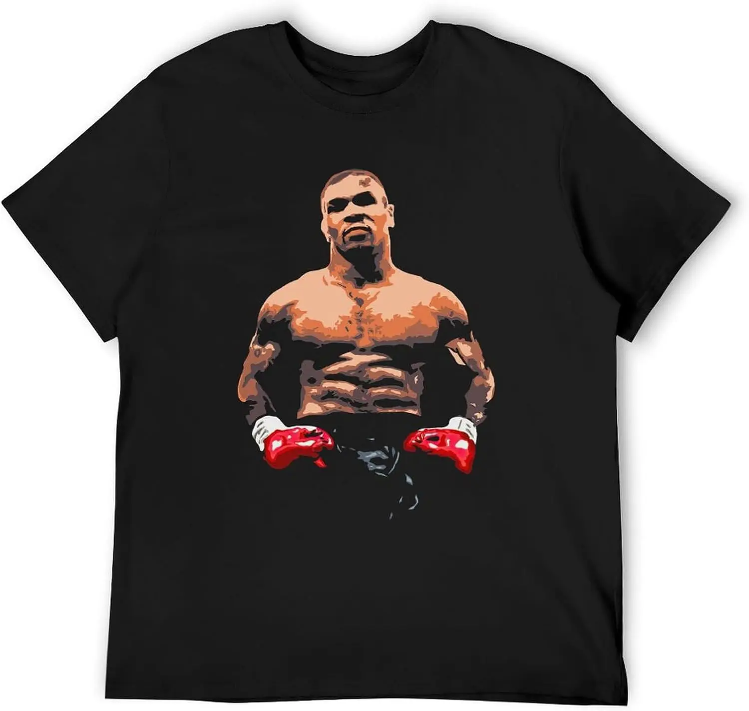 Mike Boxer Tyson Mens T Shirt Cotton Short Sleeve Crew Neck Shirts Classic Graphic Tee T-Shirts