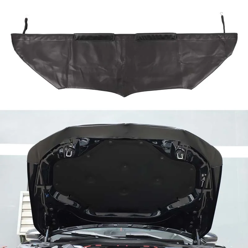 1Pcs leather Black For BMW X3 G45 2025+ Car Hood Cover Stone Deflector Hood Protection Shield Sand Block protection accessories