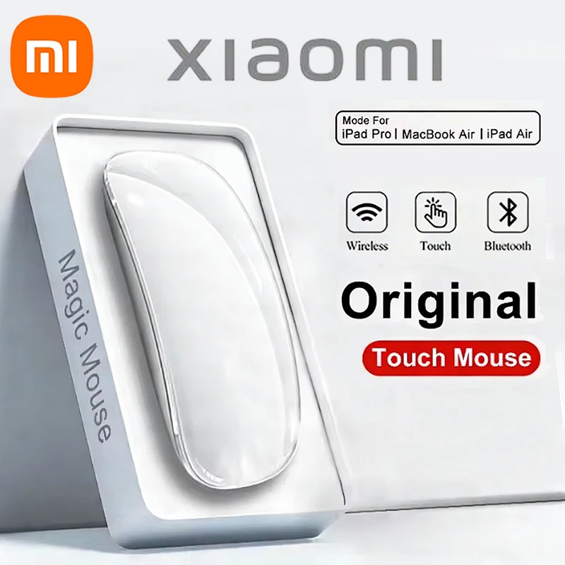 

Новые эргономичные мыши Xiaomi для Apple Macbook, Microsoft Magic Mouse, беспроводные, Bluetooth, бесшумные, двухрежимные, перезаряжаемые, сенсорные, тонкие