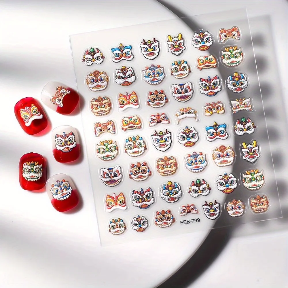 

1 шт. тисненая наклейка в форме льва для дизайна ногтей, голова льва, наклейка для дизайна ногтей, шпилька для дизайна ногтей, чехол для телефона, украшение своими руками, аксессуар