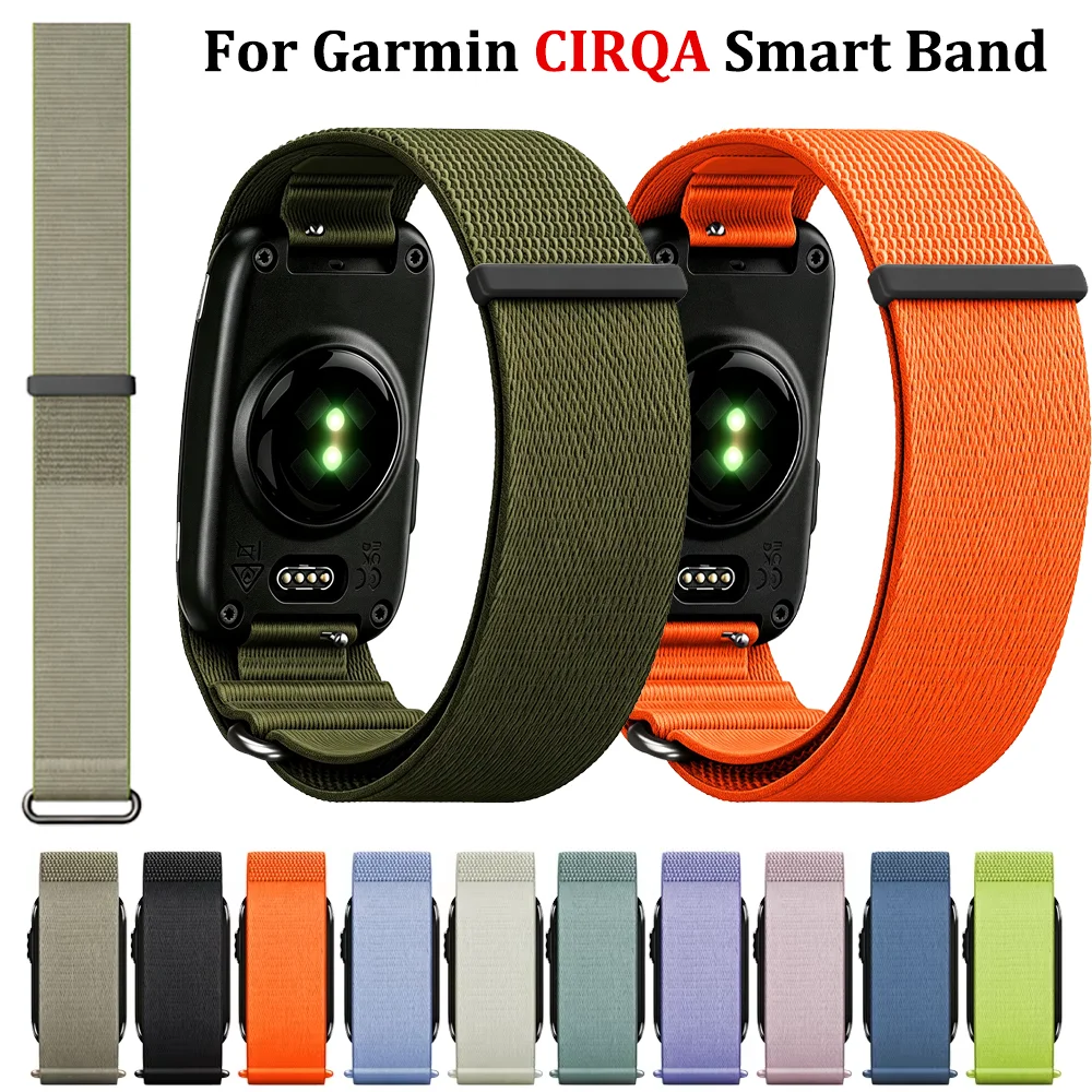 Official Nylon Loop Strap For Garmin CIRQA Smart Band Sports Breathable Bracelet Wristband For Garmin CIRQA Adjustable Watchband