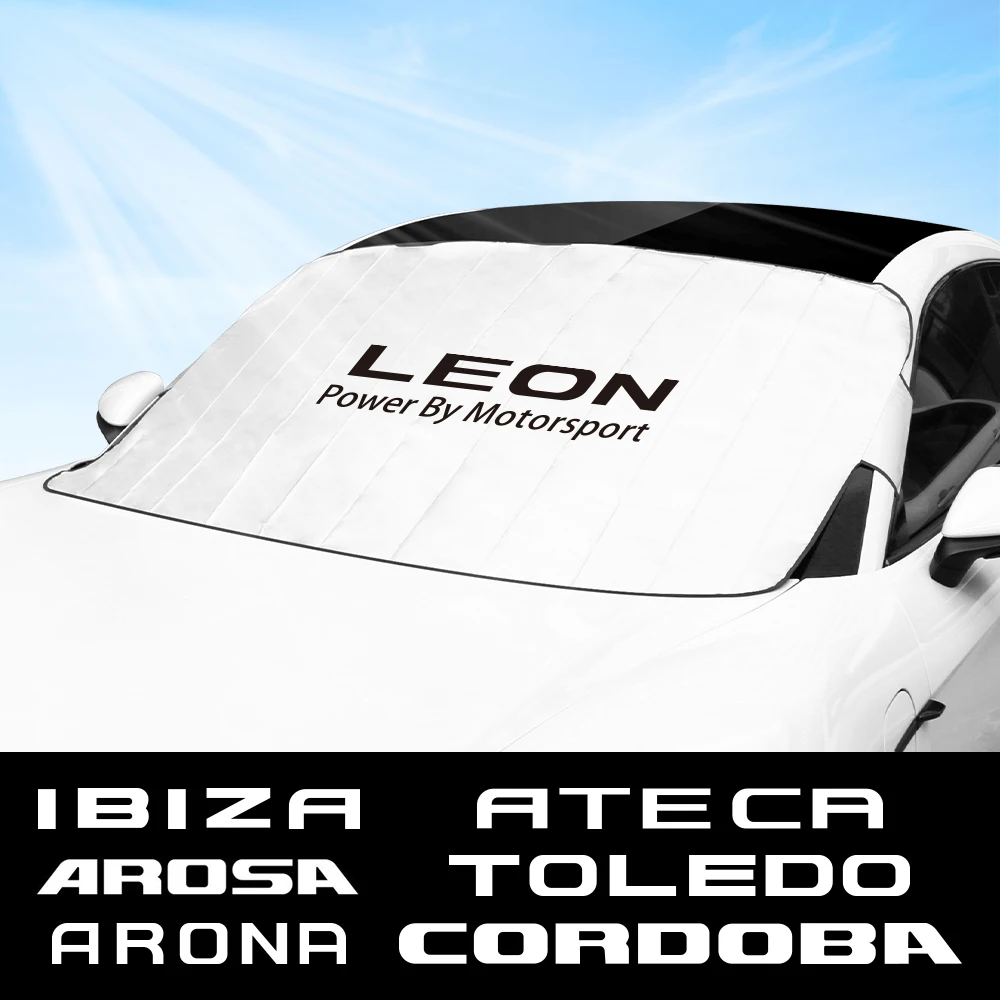 Car Windshield Sunshades Auto Accessories For Seat Leon Ibiza Ateca Arona Cordoba Toledo Altea Alhambra Arosa Exeo Mii Tarraco