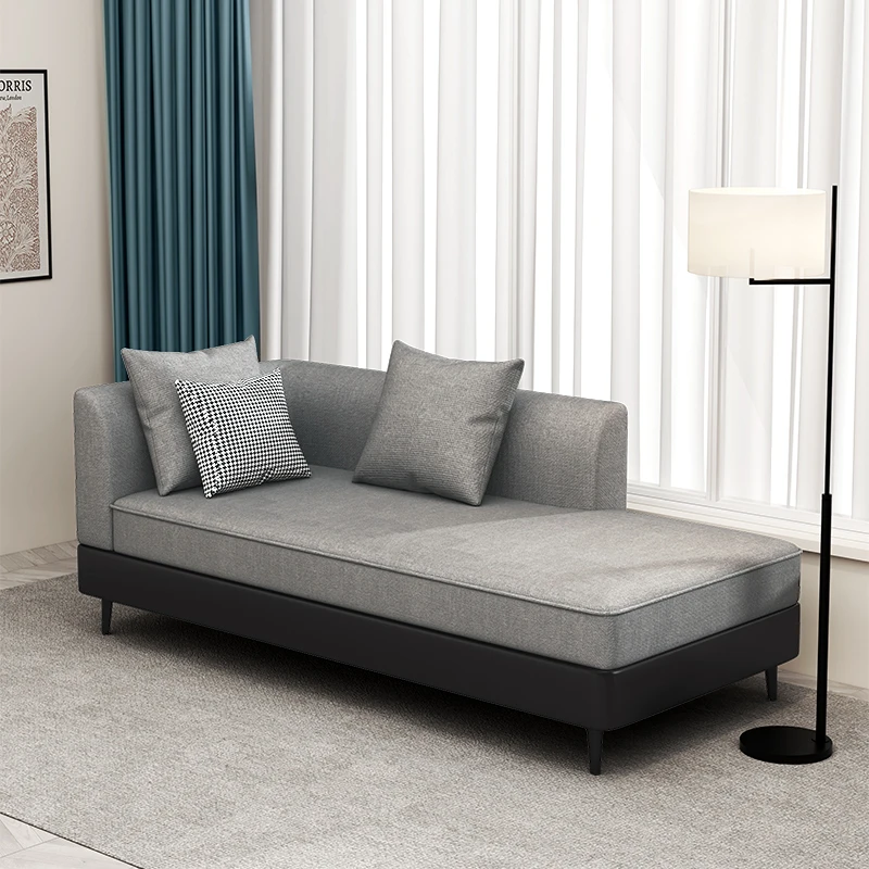 

Nordic light luxury fabric princess chair bedroom solid wood beauty couch high-end villa hotel apartment sofa leisure lounge cha