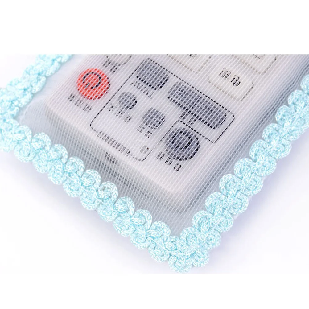 

1pc Butterfly Knot Remote Control Cover Large Size Blue Gypsophila Pattern Dust Proof Lace Case Fabric European Style Stain