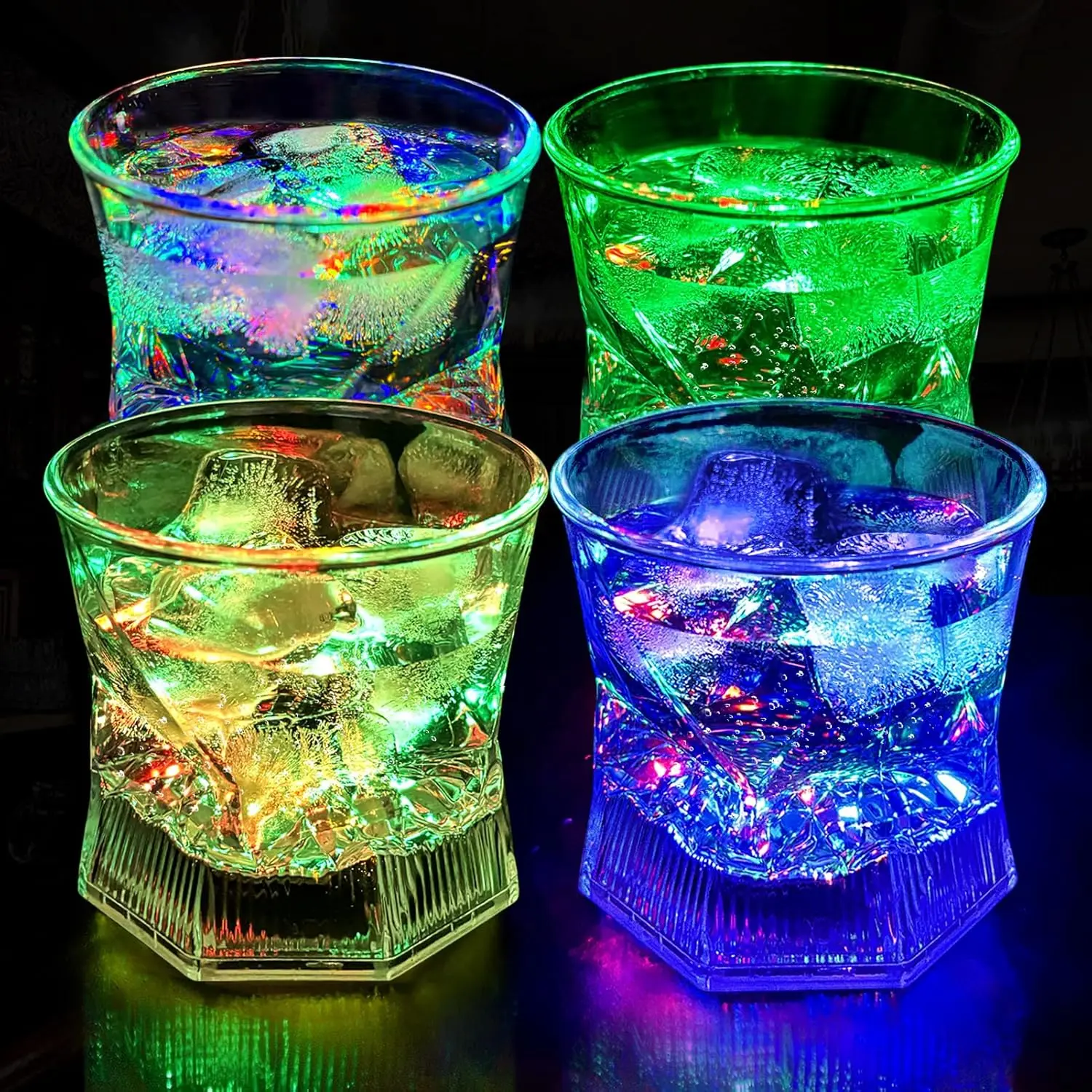 

Flash Light Up Cups Liquid Activated Multicolor LED Shot Glasses Funny Glowing Drinking Cup Wine Glass Lighted for Beer Whiskey