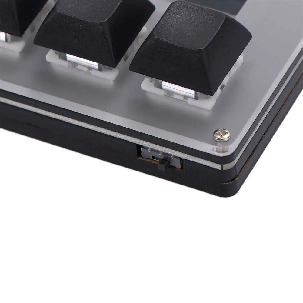 RGB Backlit Mini 3 Key Keypad One Handed Hot Key Color Screen Hot Swap Keyboard DIY Customized Program with Multifunction Knob