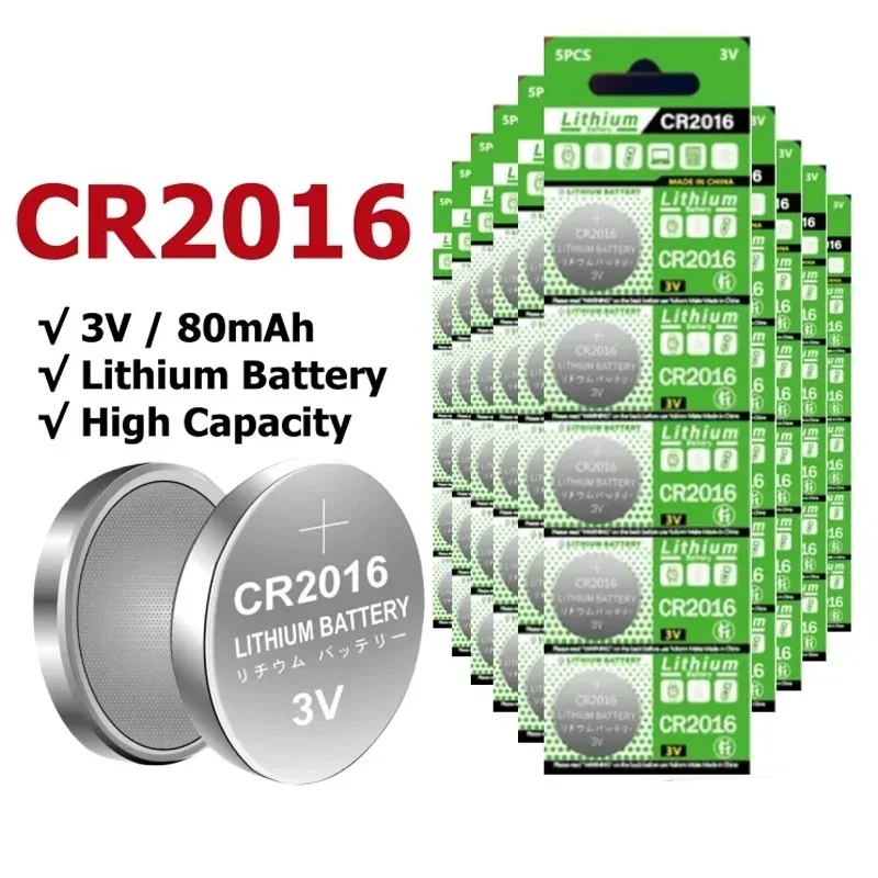 10-100pcs CR2016 Button Batteries CR2016 BR2016 DL2016 Cell Coin Lithium Battery 3V CR 2016 for Watch Electronic