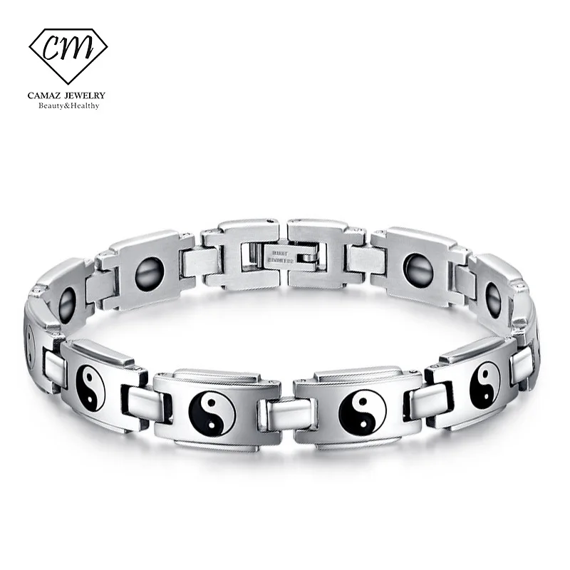 Customized. Steel Energy Magnet Bracelet/Gossip Pattern Energy Bracelet Factory