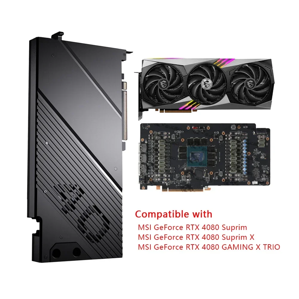Granzon GBN-MS4080TRIO GPU Water Block for MSI GeForce RTX 4080 Suprim / Cooler Radiator / GAMING X TRIO Video Card