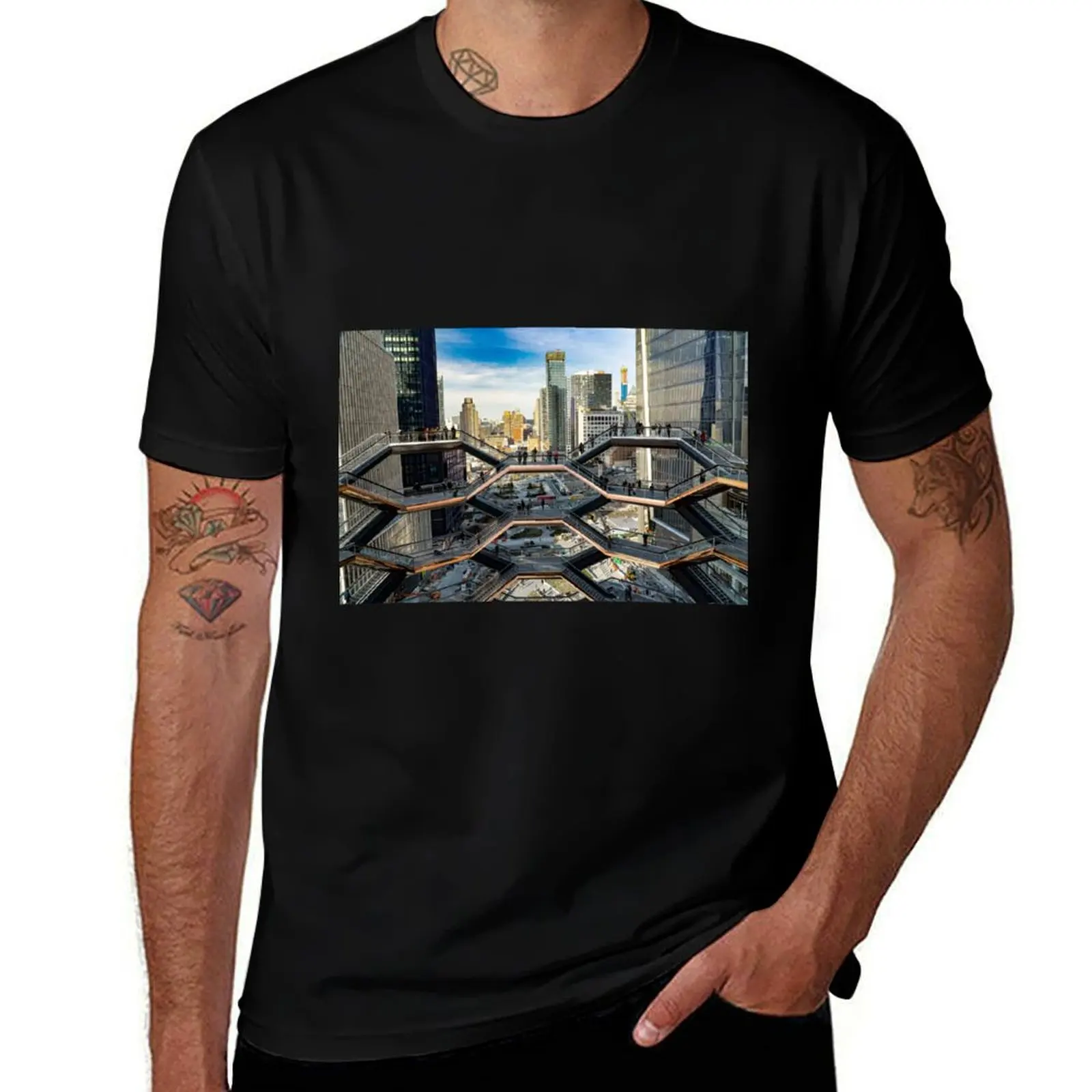 

The Vessel- Hudson Yards T-Shirt man t shirts graphic cotton t shirt pack man t shirts for men casual T-Shirt
