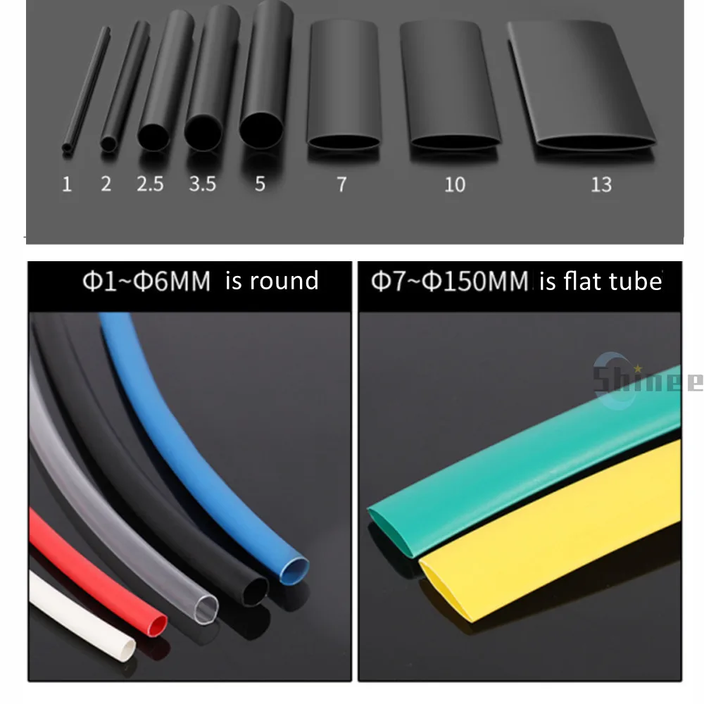 127 164 328 580pcs Thermoresistant Tube Heat Shrink Wrapping KIT Heat Shrink Tube Assorted Pack Wire Cable Insulation Sleeve DIY