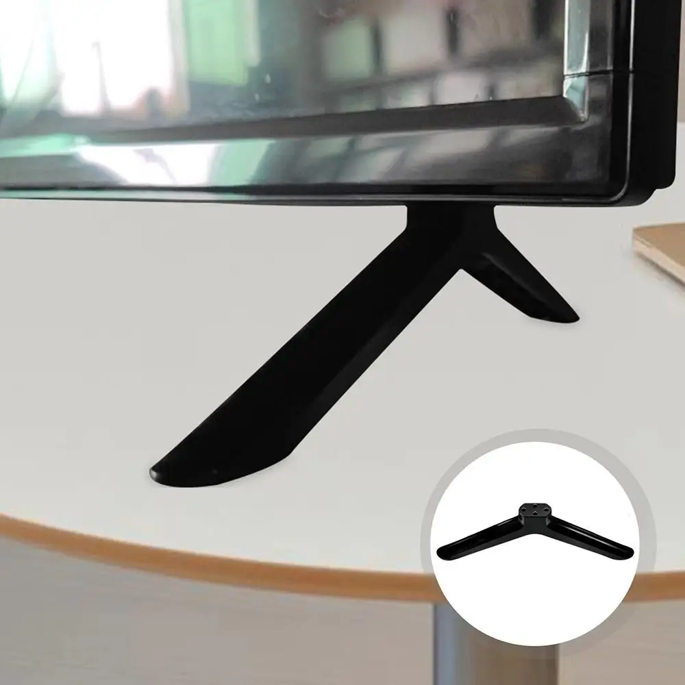 New Universal TV Base Stand Legs With Screws Black Television Tabletop Foot Pedestal Feet Bracket Living Room