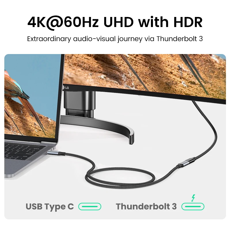 Ugreen USB C Extension Cable Type C Extender Cord USB-C Thunderbolt 3 for Xiaomi Nintendo Switch USB 3.2 USB Extension Cable