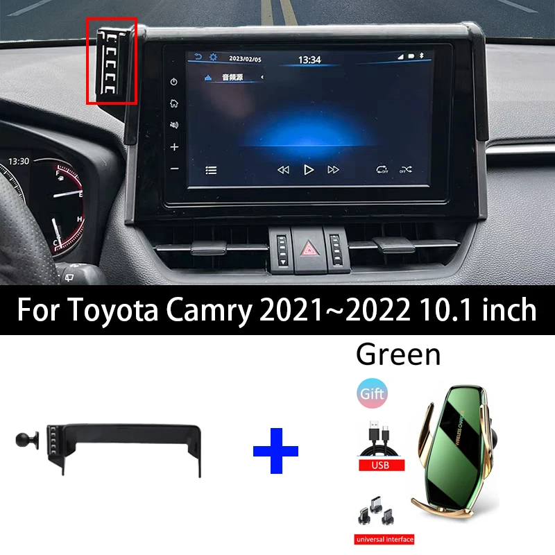 

For Toyota Camry 2021~2022 Phone Car Holder Screen Fixed Navigation Bracket Wireless Charging Mount Stand Accessories 10.1 Inch