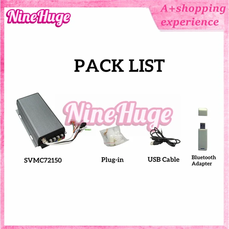 Pengendali Sabvoton SVMC72150 V2 Baru untuk Motor Sepeda Listrik 3000W 72V 150A dengan Adaptor Bluetooth