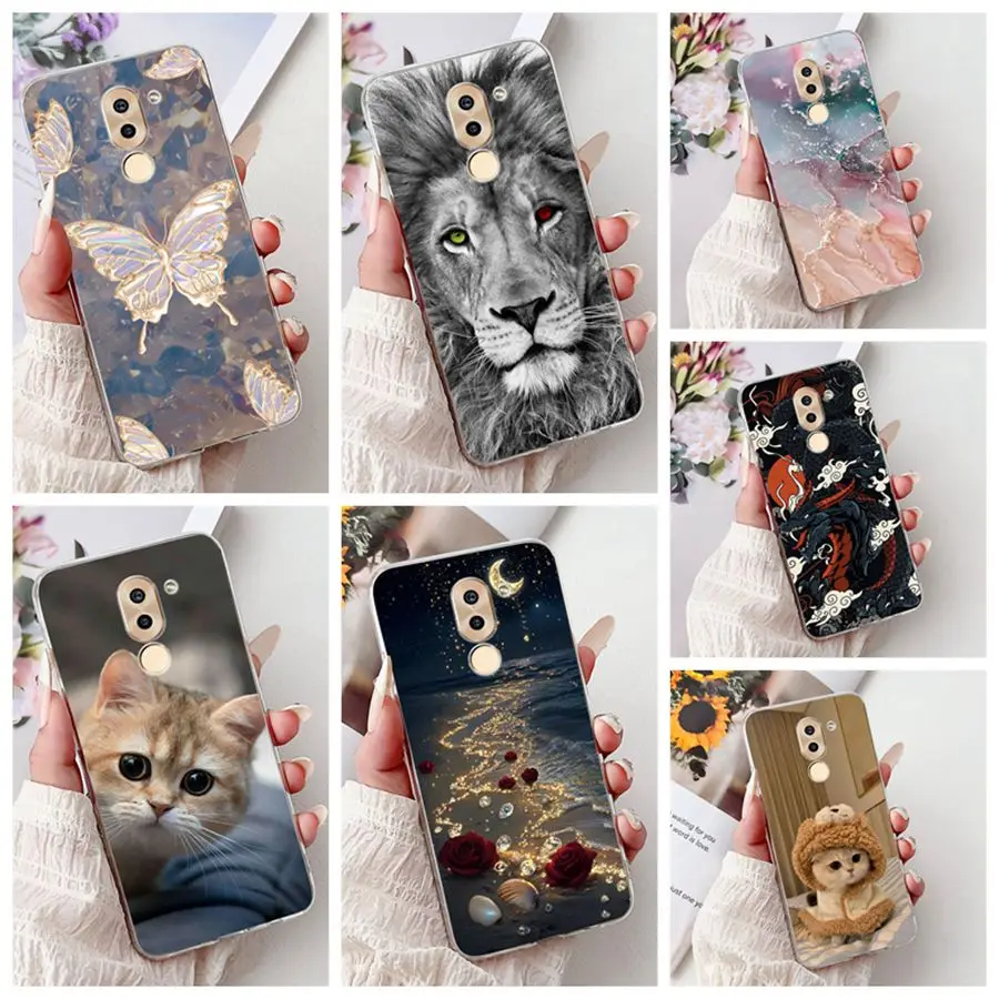 Чехол BLL-L23 для Huawei GR5 2017, мягкий силиконовый чехол с модным узором для Honor 6X BLN-L21 6 X gr5 2017 Capa Couqe