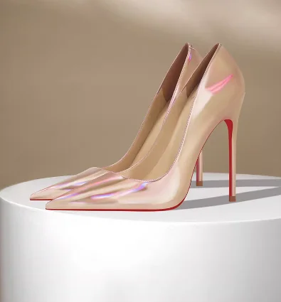 2026 New European and American Style Fantasy Pink High Heels Women's Sexy Lacquer Shallow Mouth Large Single Shoes