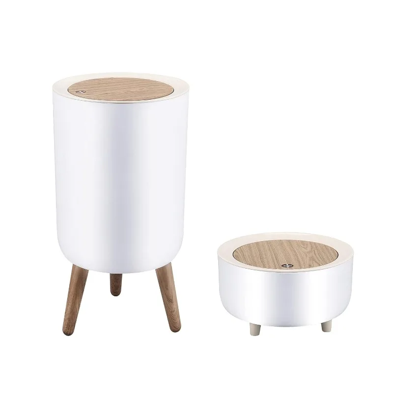 

Trash can Dsektop garbage can(2 Pieces) Mini Trash can with press top Lid, Nordic Modern waste basket, Office, Outdoor