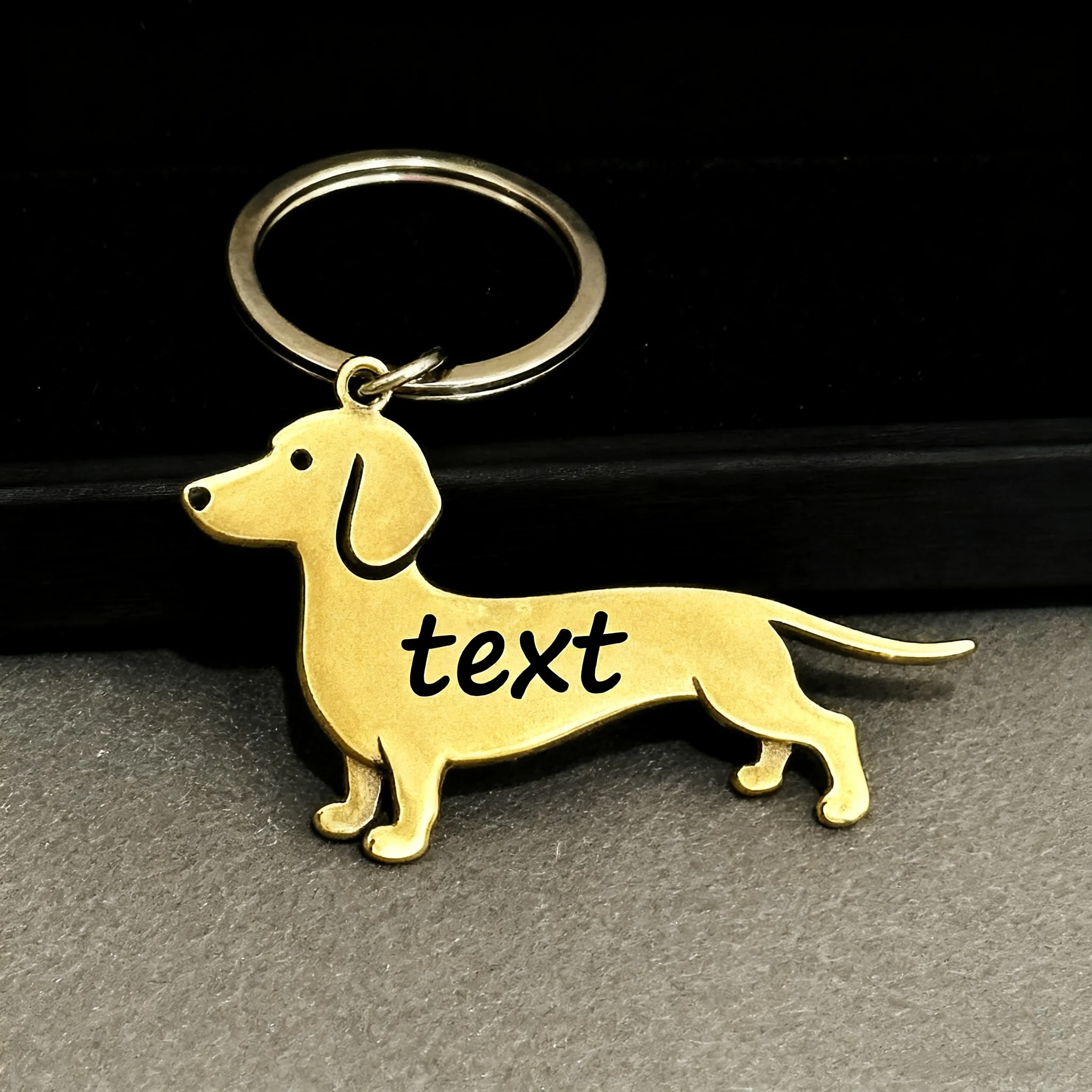 Customized Personalzed Dog Keychain Memorial Keychains Laser Engraved Name Phone Number Anti Lost Pendant Key Ring Nameplate