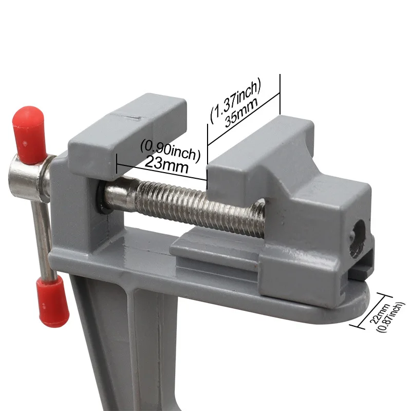 Bench Vice Mini Aluminum Alloy DIY Jaw Bench Clamp Drill Press Vice Micro Clip for Clamping Table / Water Pump