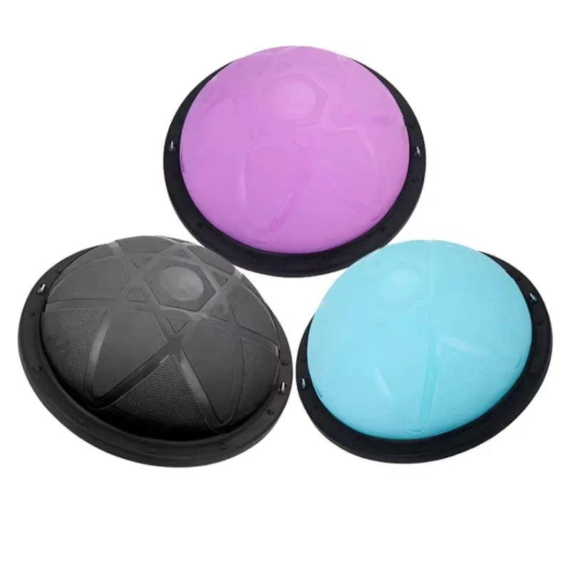 Yoga Pilates Floating Point Wave Speed Ball 46*20cm Thickened PVC Footed Explosion-Proof Half Round Body Slimming