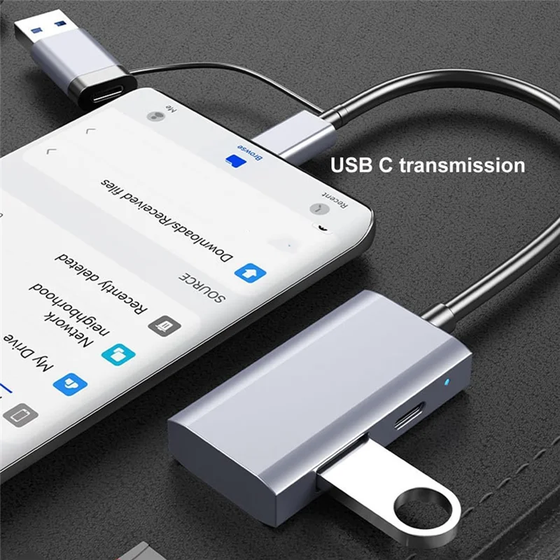 

Высококачественный адаптер 4 в 1 для чтения карт памяти USB 3.0 USB-C SD TF U Disk OTG для Pro/Air 2023, Ipad Pro, Imac, Surface B