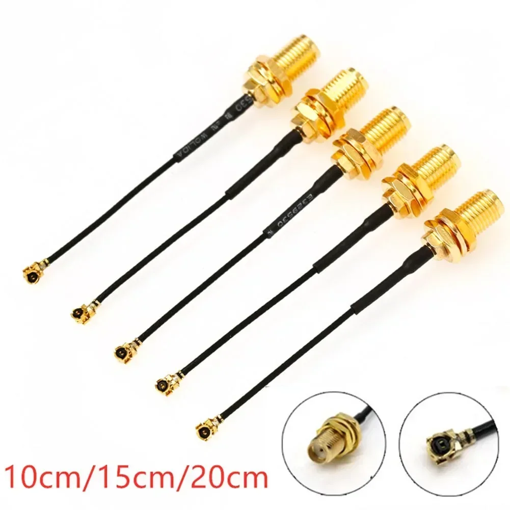 Cabo de conector SMA macho e fêmea, UFL/U, 5pcs cabo coaxial e conectores, FL IPX IPEX RF, RG178, RG178