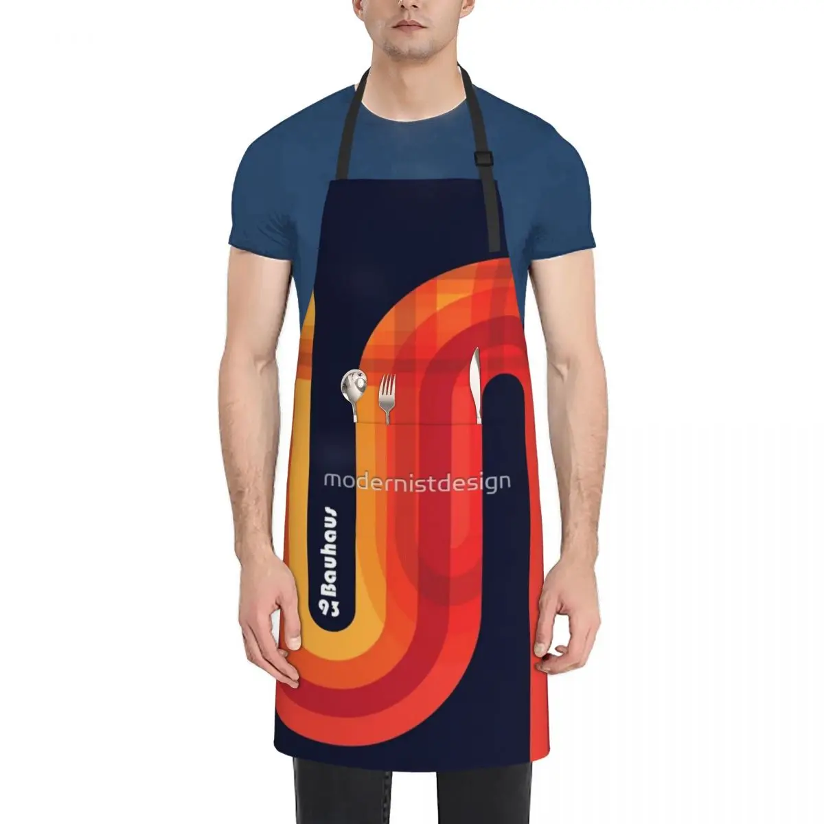 

Bauhaus93 Waterproof Kitchen Apron For Women/Men With Pockets Work Restaurant Shop Waiter Work Uniform