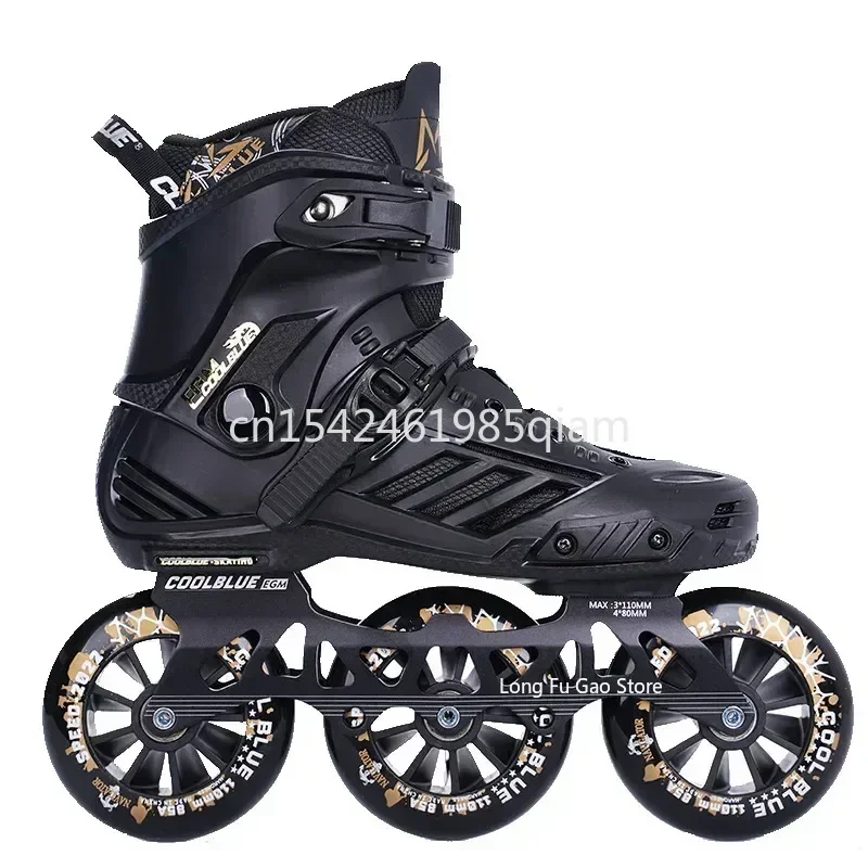 Adult big three-wheel skates professional racing roller skates college students boys and girls straight row big wheel speed