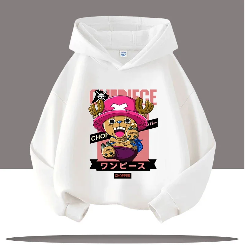 

Kids Boys Sweatshirts Pullover Hooded Fashion Costume Anime One Piece Hoodies Luffy Casual Ace Law Roronoa Zoro Luffy Streetwear