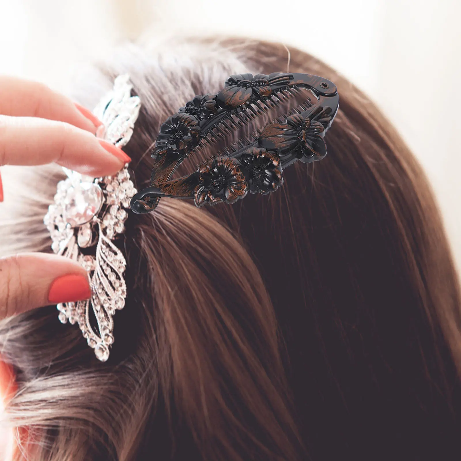 

Набор из 9 ретро-заколок для волос в форме рыбы с цветочным декором из смолы, золотистые, серебристые, красные, идеально подходят для работы, вечеринок, пляжа, причесок и хвостиков