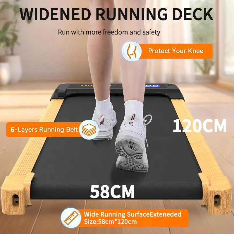 Walking Pad With Incline Under Desk Treadmill Portable Compact Installation Free Treadmills for Home Office